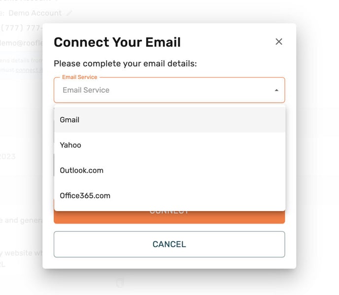 connect-personal-email-select-service