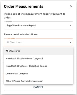 order-eagleview-measurement-choose-structures