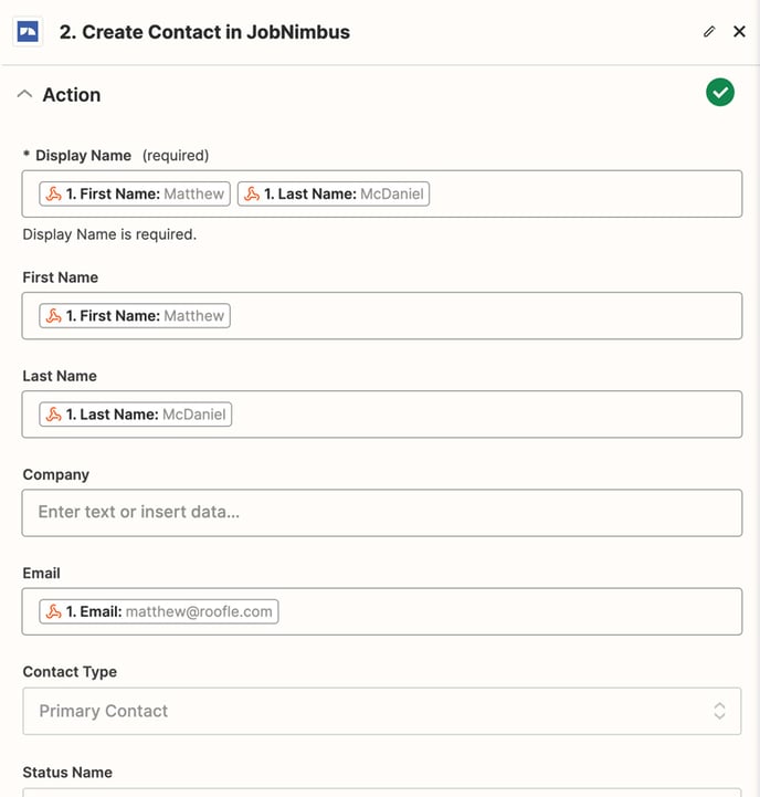 zapier-jobnimbus-match-contact-fields-details