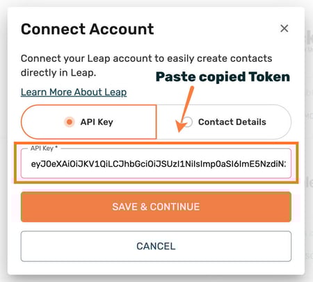 leap-integration-paste-api-token