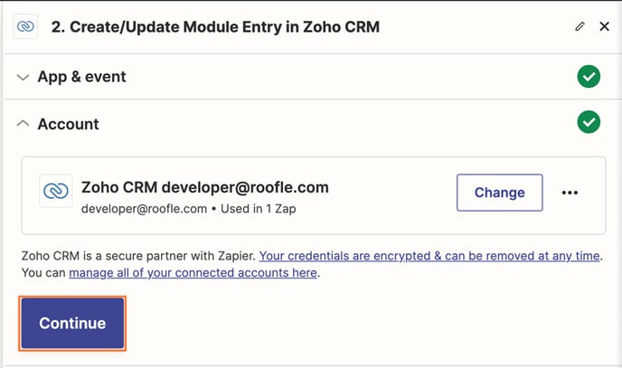 zoho-zapier-action-confirm-account