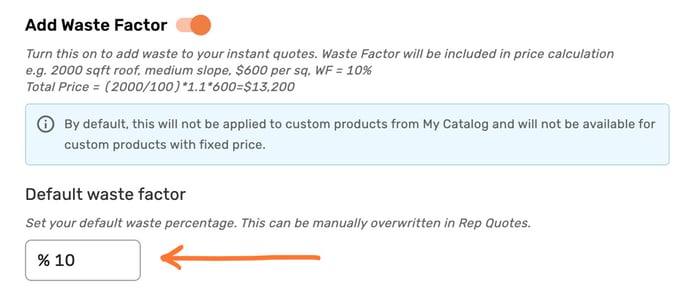 instant-quote-settings-waste-factor-default