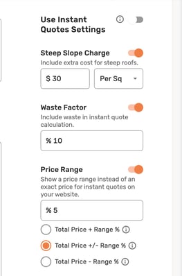 product-customize-instant-quote-settings