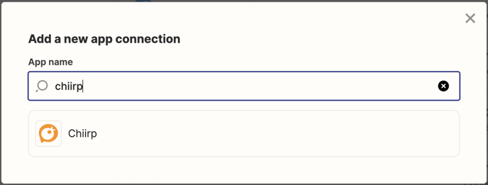 Zapier Chiirp Connection