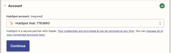 Zapier Hubspot Account