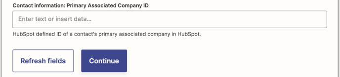 Zapier Hubspot Action Refresh Fields