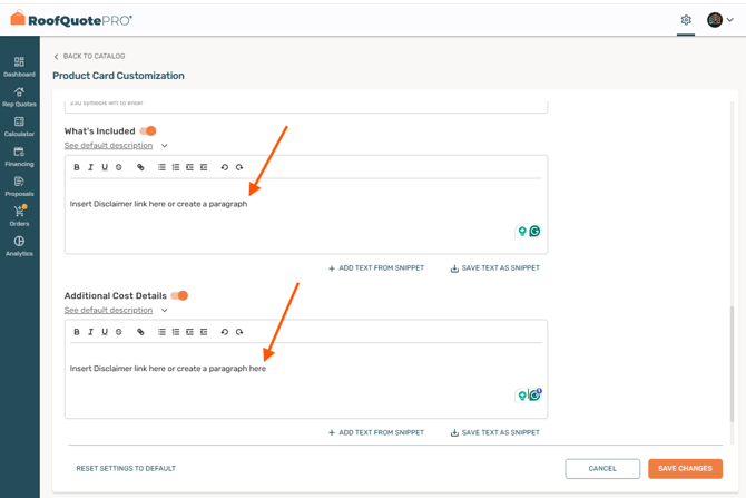 Whats Included and Additional Cost